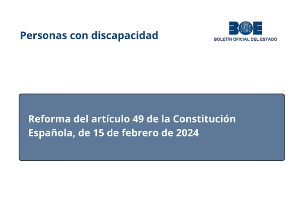 Reforma del artículo 49 de la Constitución Española